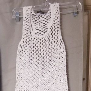 Rue 21, white net tank top, sz m